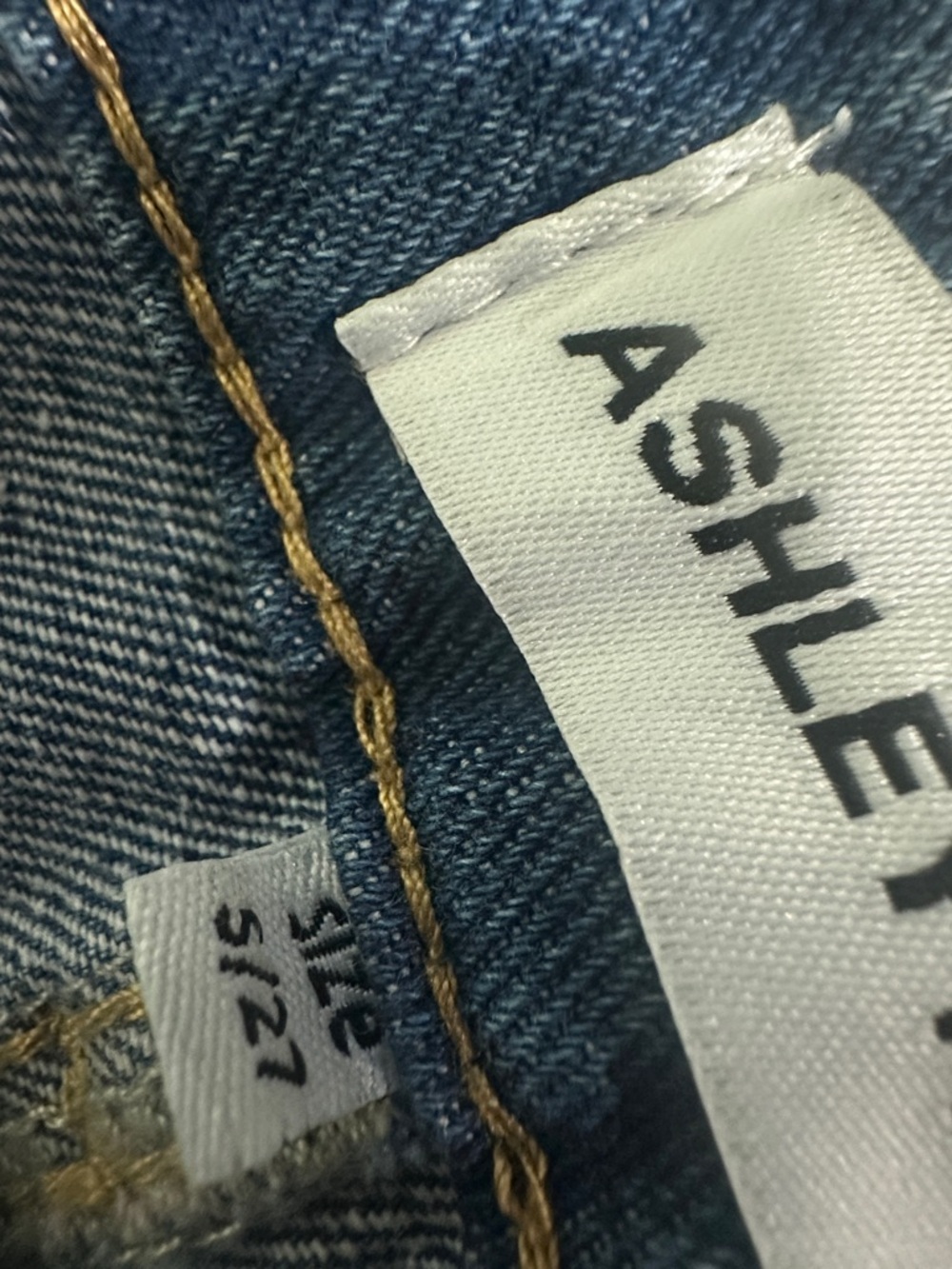 Ashley Mason High-Rise Dark Blue Denim Loose Jort - Picture 6 of 7